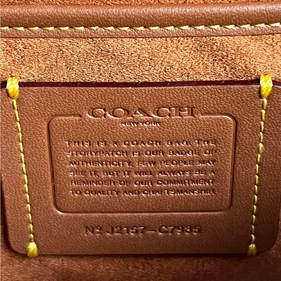 💰SOLD-C7935 - Coach Studio Shoulder Bag in Signature Jacquard with Penguin Motif - Picture 11 of 14